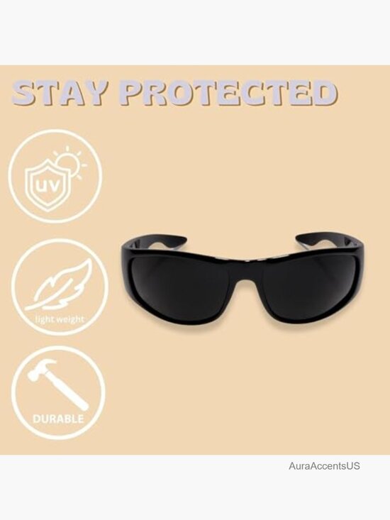 Super Dark Black Sunglasses UV Protection Spring Hinge Vintage Shades main image 2
